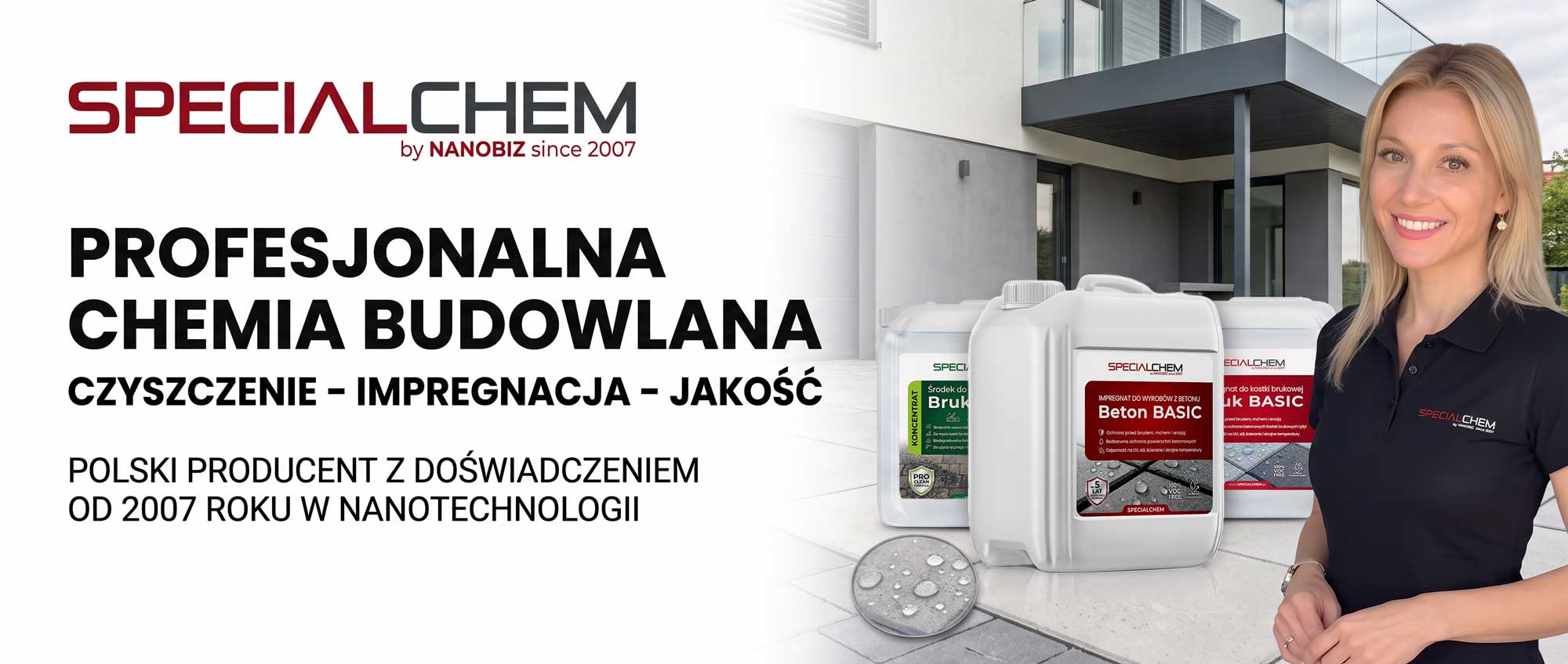 SPECIALCHEM by NANOBIZ – profesjonalna chemia budowlana, czyszczenie i impregnacja. Polski producent z doświadczeniem w nanotechnologii od 2007 roku.